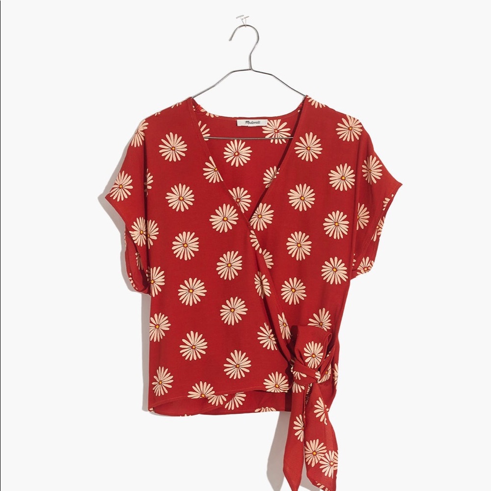 Madewell sash tie wrap top